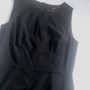 Tailored black wiggle dress